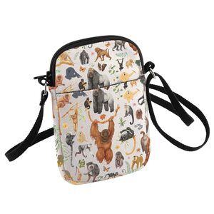 4086 Primates Crossbody Bag Monkeys Lover Gift African Monkeys Gift